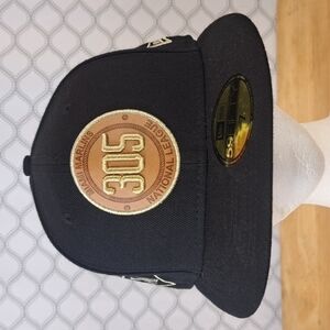 New Era Miami Marlins "305" 59fifty black and gold size 7 fitted baseball hat